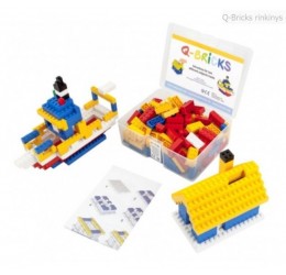 Q-Bricks konstruktorius  "Žvejo namelis/Taupyklė" 207 vnt