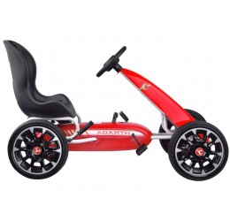 Raudonos spalvos Go-kart automobilis "Abarth"