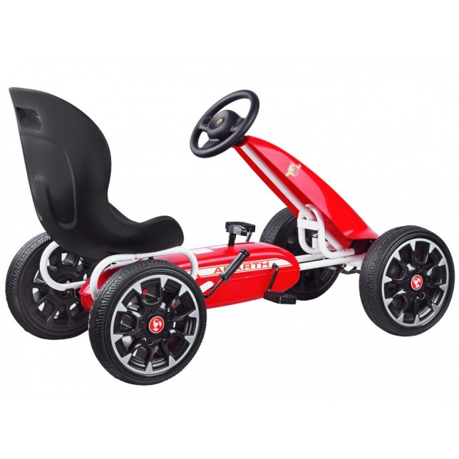 Raudonos spalvos Go-kart automobilis "Abarth"