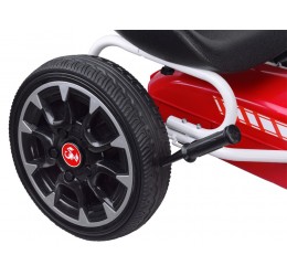 Raudonos spalvos Go-kart automobilis "Abarth"