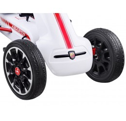 Baltos spalvos Go-kart automobilis "Abarth"