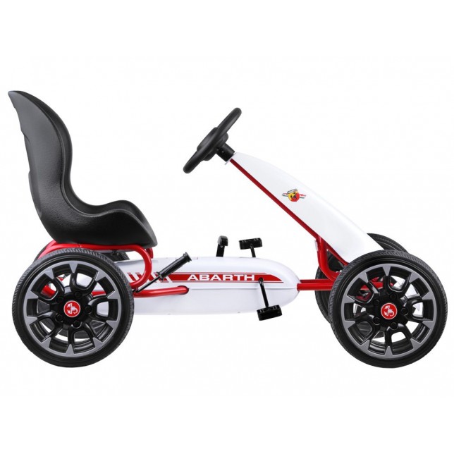 Baltos spalvos Go-kart automobilis "Abarth"