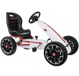 Baltos spalvos Go-kart automobilis "Abarth"