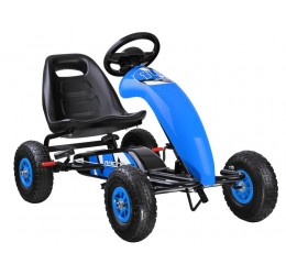 Pedalais minamas mėlynas Go-kart automobilis