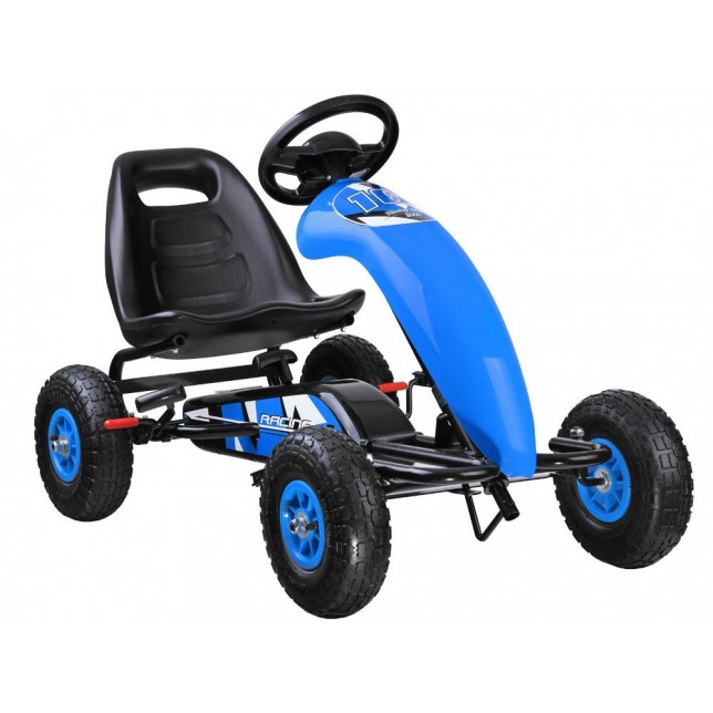 Pedalais minamas mėlynas Go-kart automobilis