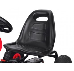 Pedalais minamas raudonas Go-kart automobilis