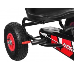 Pedalais minamas raudonas Go-kart automobilis