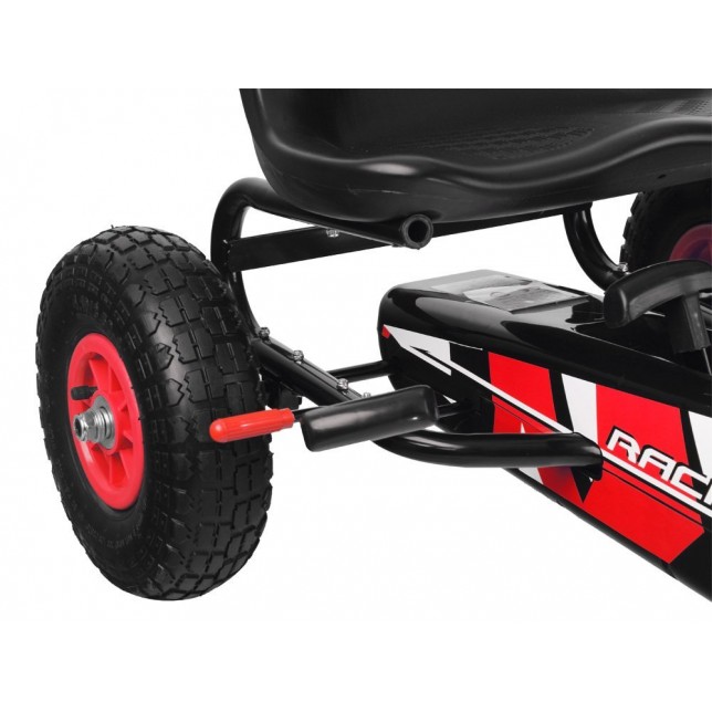 Pedalais minamas raudonas Go-kart automobilis