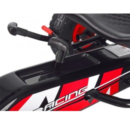 Pedalais minamas raudonas Go-kart automobilis
