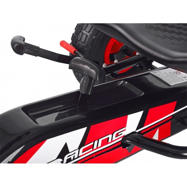 Pedalais minamas raudonas Go-kart automobilis