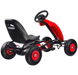 Pedalais minamas raudonas Go-kart automobilis