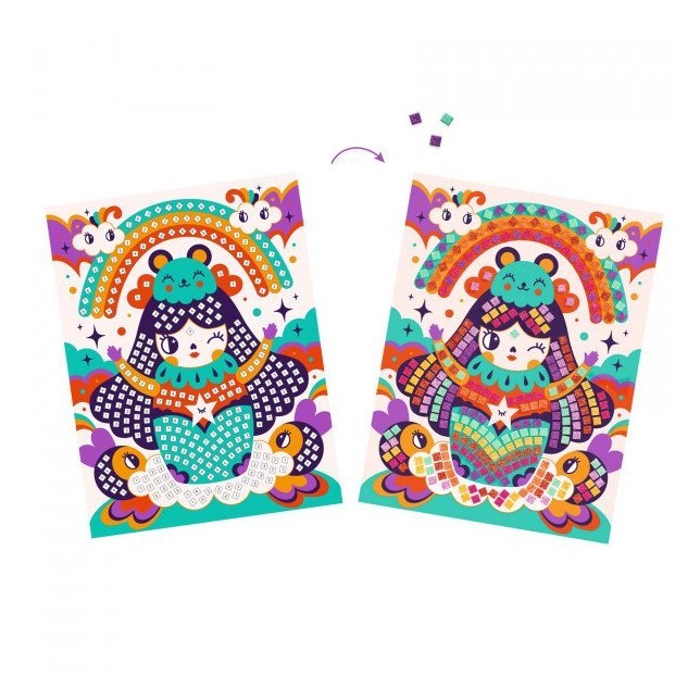 Kūrybinis mozaikos rinkinys "Kokeshi"