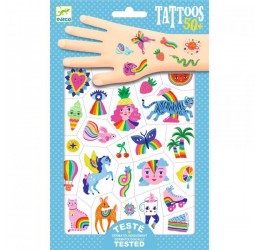 Tatuiruočių rinkinys "Vaivorykštė" 50+ vnt.