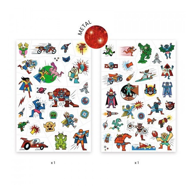 Tatuiruočių rinkinys "Superherojai" 50+vnt.