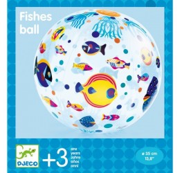 Pripučiamas kamuolys "Spalvingos žuvelės" 35 cm