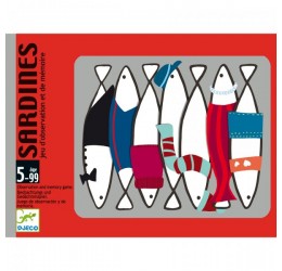Atminties lavinimo kortų žaidimas "Sardinės" 5+