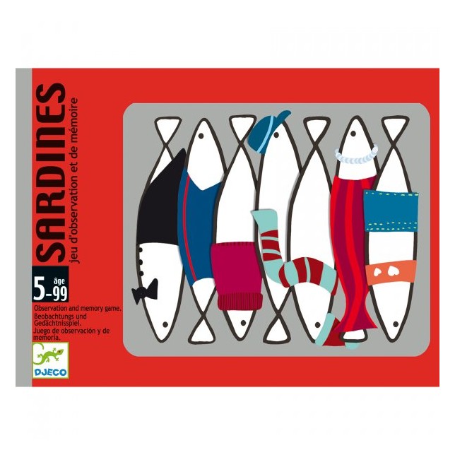 Atminties lavinimo kortų žaidimas "Sardinės" 5+