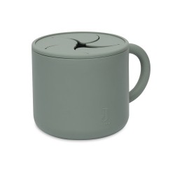 Silikoninis puodelis užkandžiams "Ash Green"