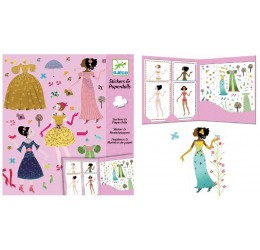 Djeco daugkartinių lipdukų rinkinys "Aprenk Princeses"