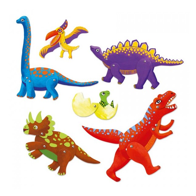 Djeco rinkinys lėlės marionetes "Dinozaurai"