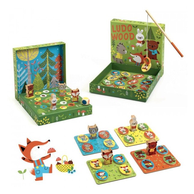 Žaidimų rinkinys "Ludo wood"