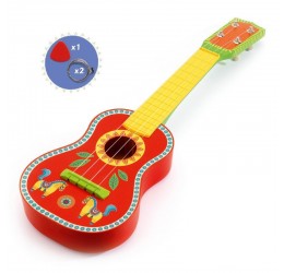 Ryškiaspalvis muzikos instrumentas "Havajų gitara"