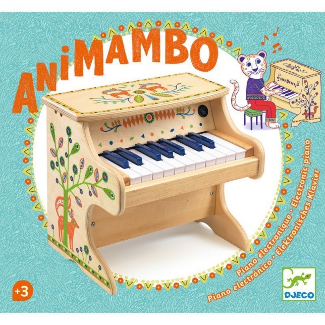 Medinis vaikiškas elektroninis pianinas