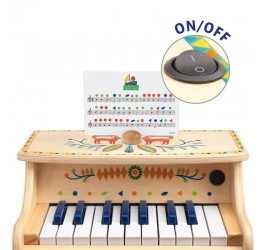 Medinis vaikiškas elektroninis pianinas