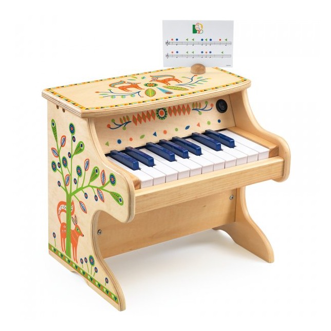Medinis vaikiškas elektroninis pianinas