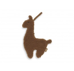 Minkštas žaisliukas / pakabukas čiulptukui "Caramel Lama"