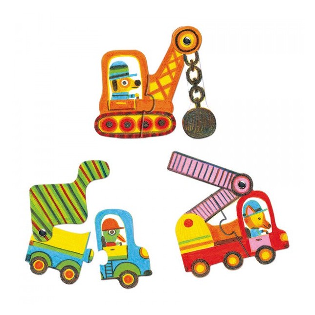 Djeco edukacinė dėlionė "Transportas" 2+