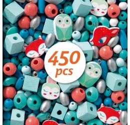 Djeco karoliukų vėrimo rinkinys "Gyvūnai"