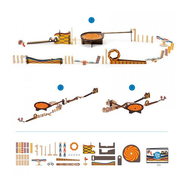 Statybinis rinkinys "Zig & Go" 45 dalys