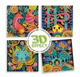 3D dažymo rinkinys su flomasteriais "Miškas"