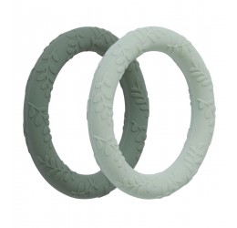 Silikoniniai kramtukai "Lapeliai" (sage)