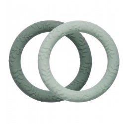 Silikoniniai kramtukai "Lapeliai" (sage)