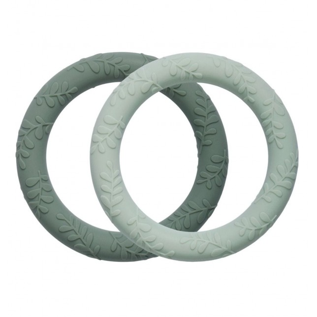 Silikoniniai kramtukai "Lapeliai" (sage)