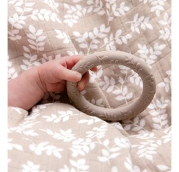 Silikoniniai kramtukai "Lapeliai" (taupe)