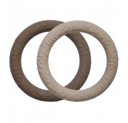 Silikoniniai kramtukai "Lapeliai" (taupe)