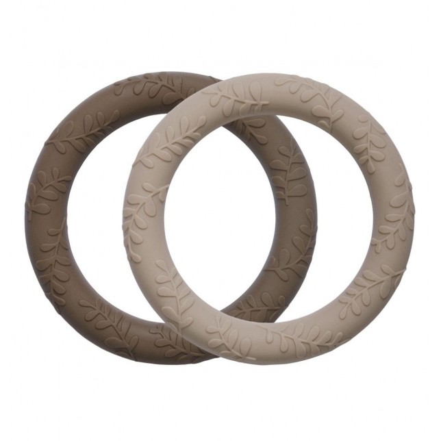 Silikoniniai kramtukai "Lapeliai" (taupe)
