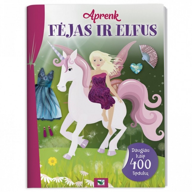 Knygutė su lipdukais "Aprenk fėjas ir Elfus"