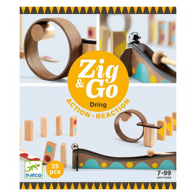 Djeco konstruktoriaus rinkinys "Zig & Go" 25 dalys