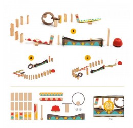 Djeco konstruktoriaus rinkinys "Zig & Go" 25 dalys