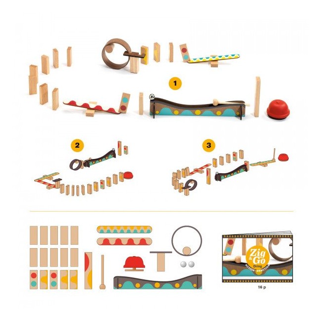 Djeco konstruktoriaus rinkinys "Zig & Go" 25 dalys