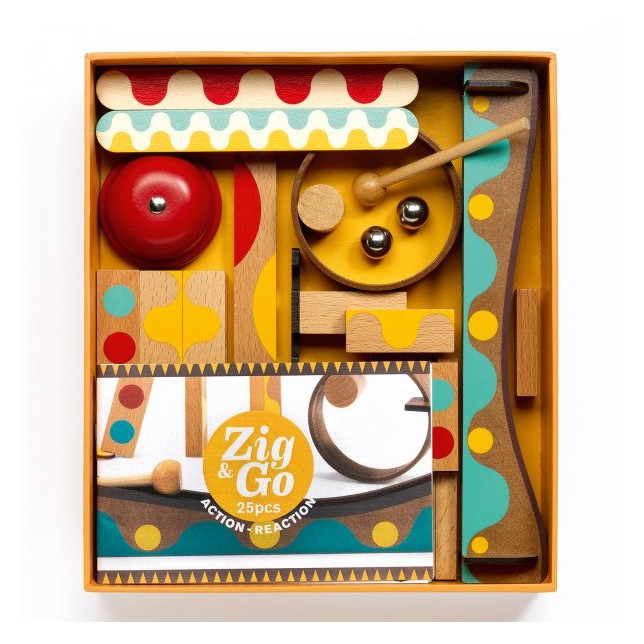 Djeco konstruktoriaus rinkinys "Zig & Go" 25 dalys