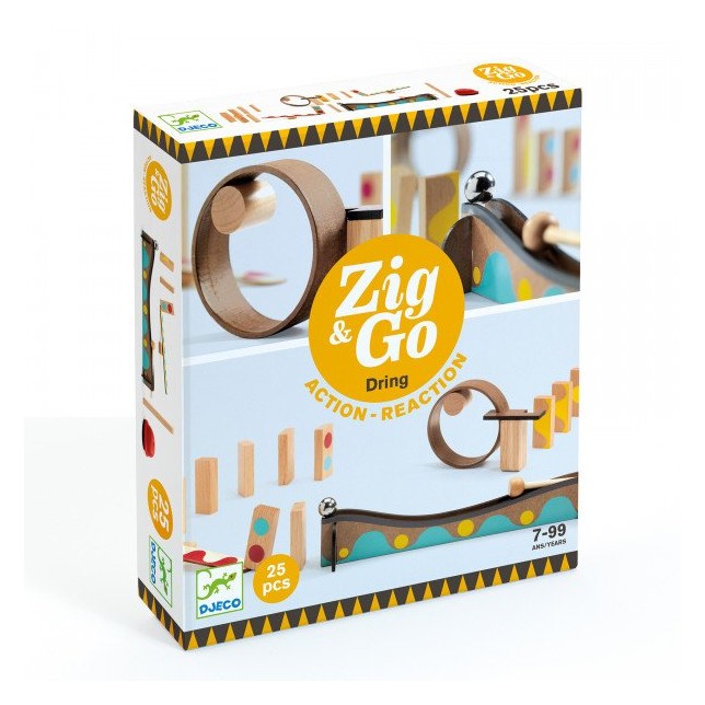 Djeco konstruktoriaus rinkinys "Zig & Go" 25 dalys