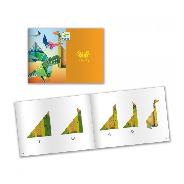 Djeco origami rinkinys "Dinozaurai"