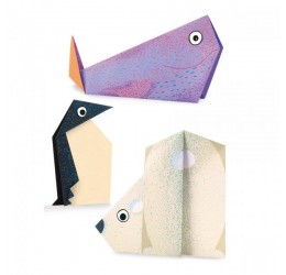 Djeco origami rinkinys "Poliariniai gyvūnai"