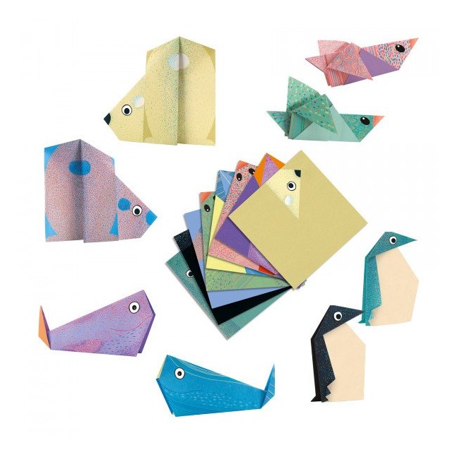 Djeco origami rinkinys "Poliariniai gyvūnai"