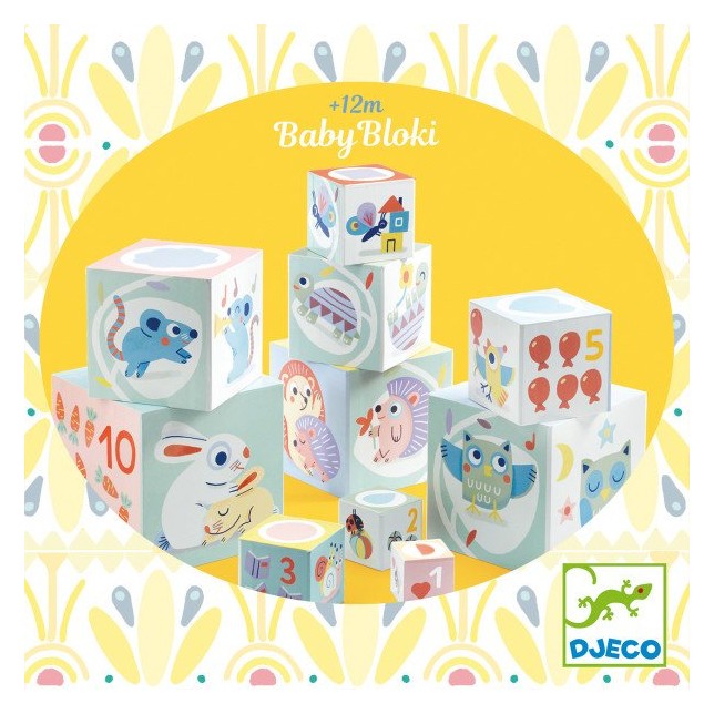 Djeco kubelių bokštas "BabyBloki" 1+